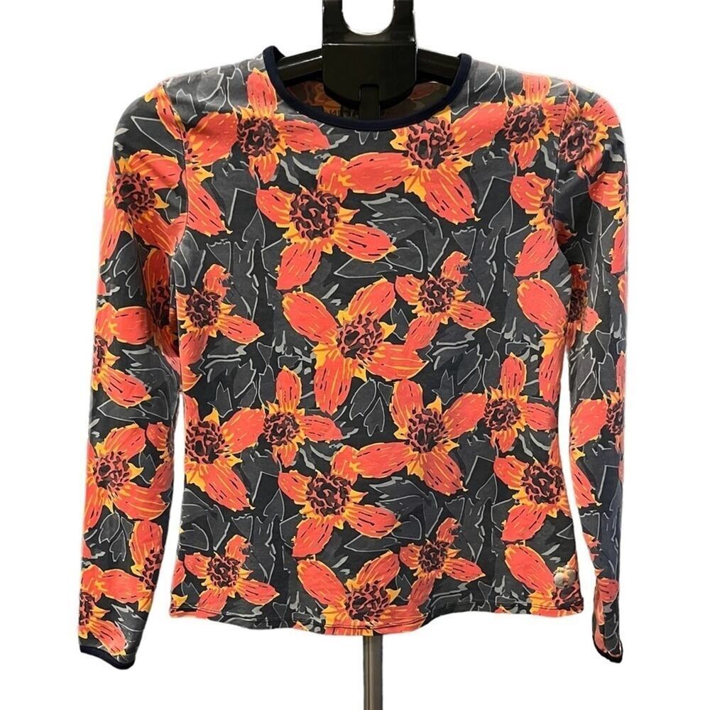 Hang Ten Pullover UPF 50 Floral Sun‎ Rashguard Top Long Sleeve Quick-Dry XS